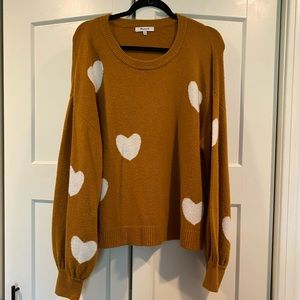 Madewell Heart Bubble Sleeve Sweater